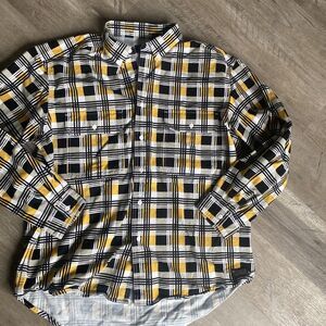 Levis Long Sleeve Paid Work Shirt Medium Yellow